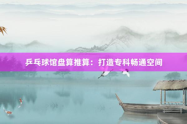 乒乓球馆盘算推算：打造专科畅通空间